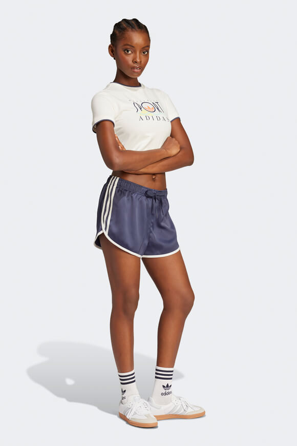 Satin Shorts - Shadow Navy