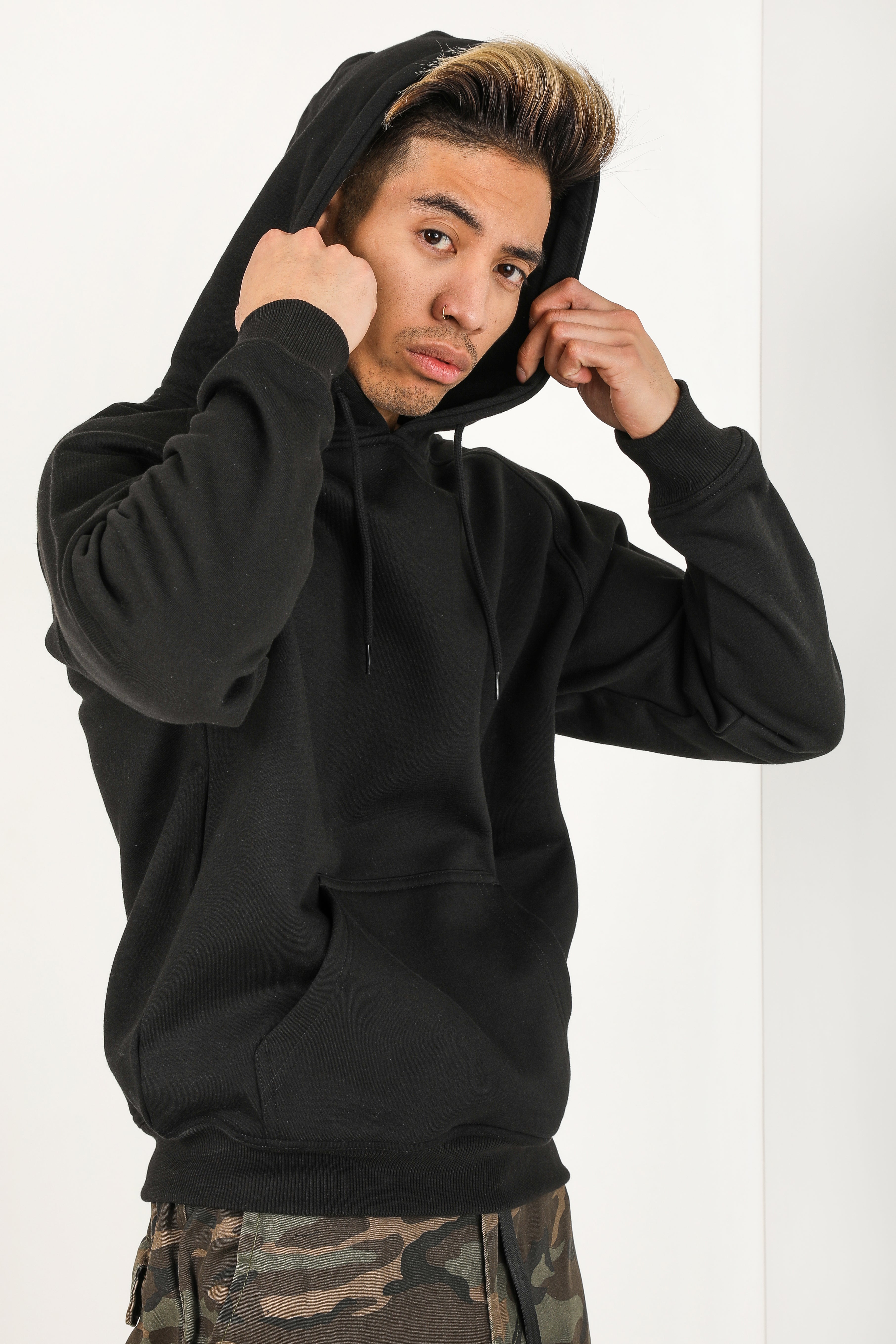 Oversize hooded sweatshirt - Black
