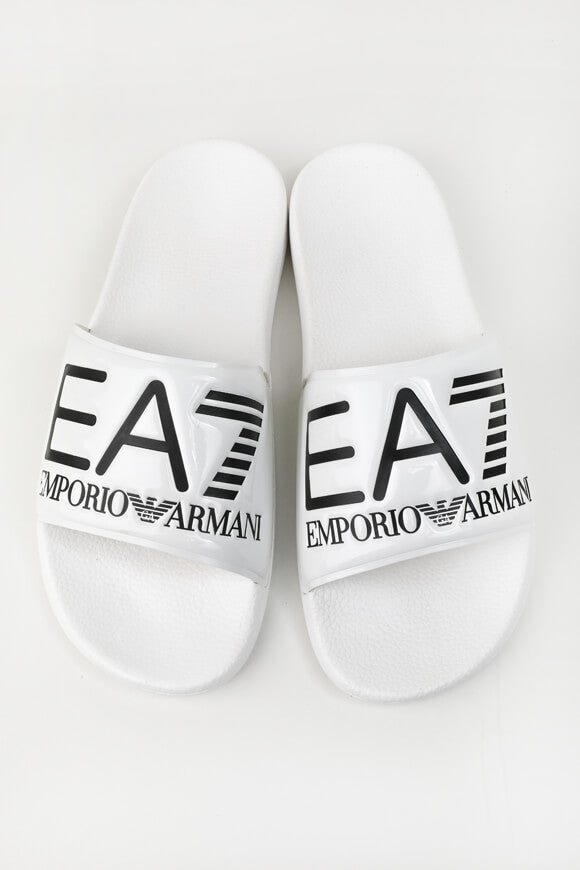 Pantoletten - Weiss + Schwarz