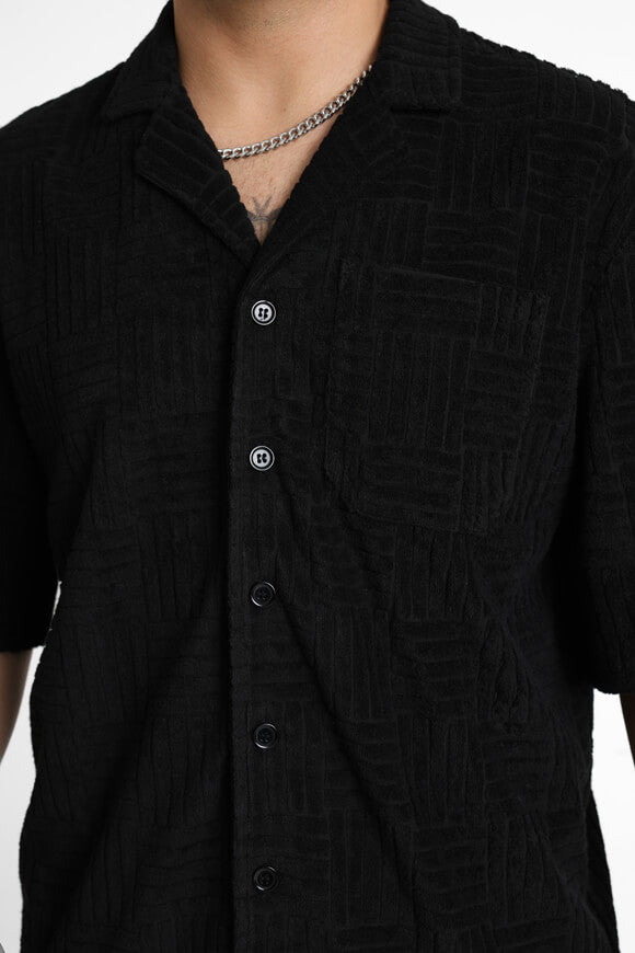 Camicia in spugna - Nero
