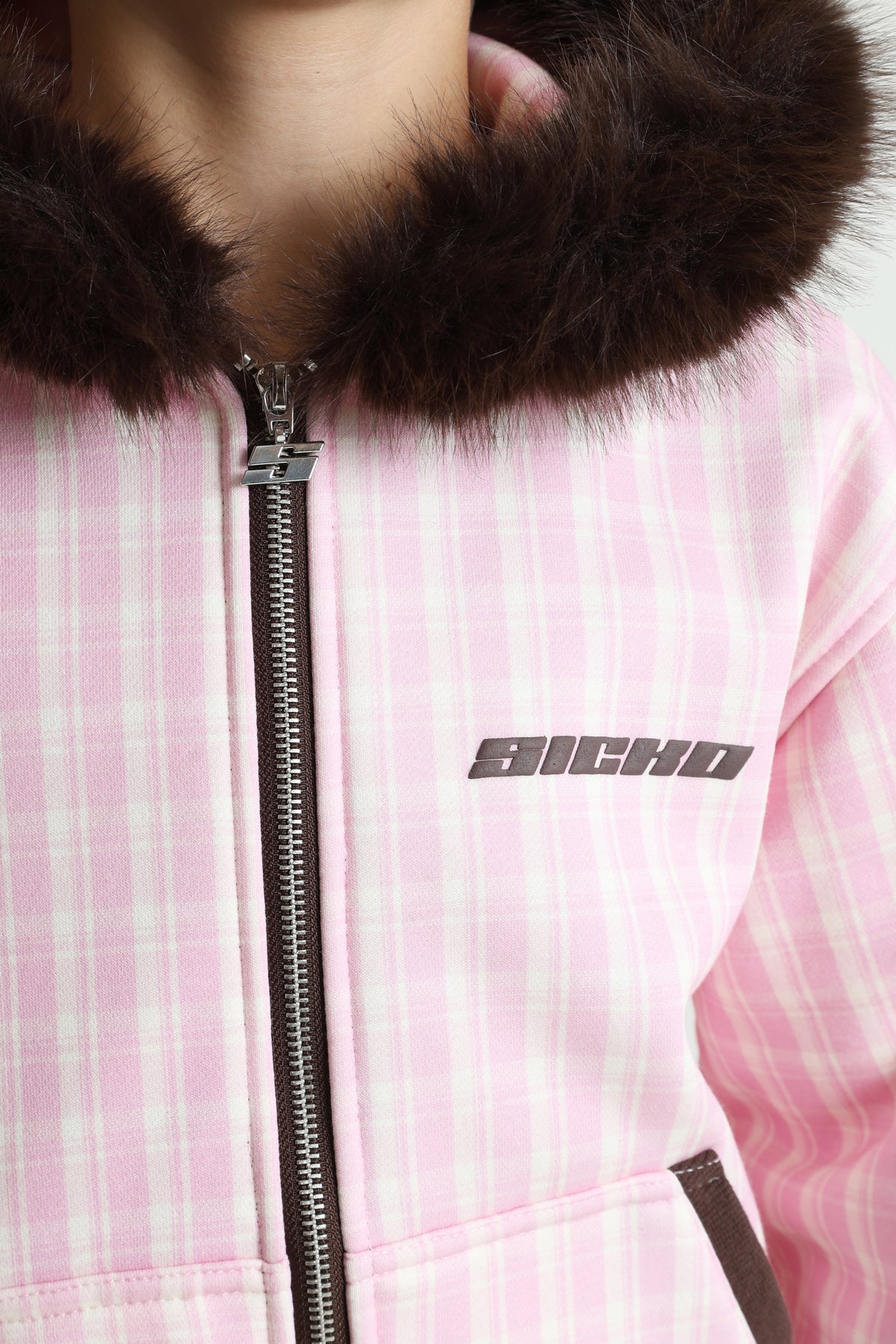 Giacca in maglia - Rosa + Bianco Sporco
