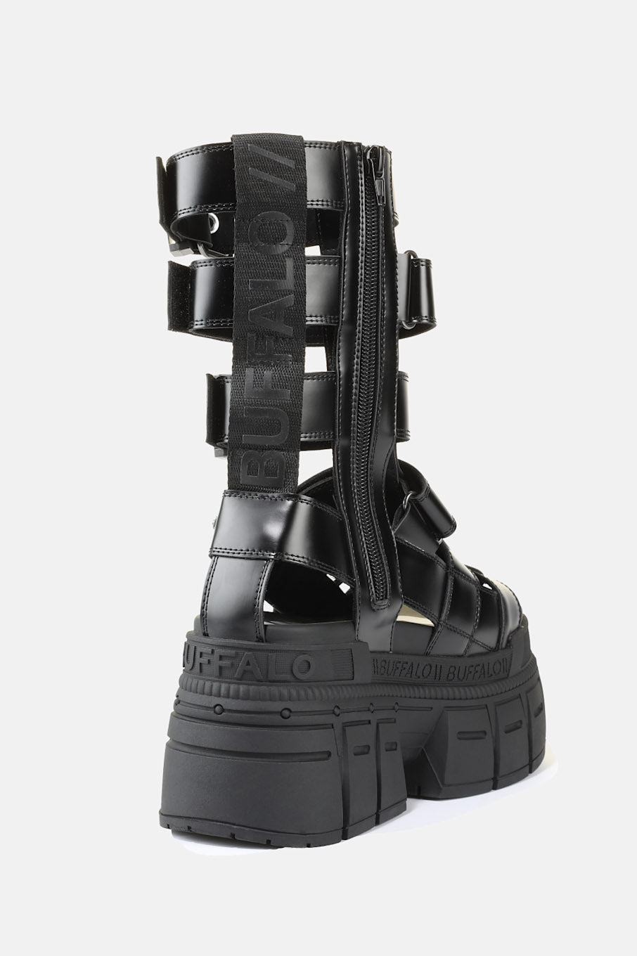 Vegan Gospher Zeus Plateau Sandalen - Black