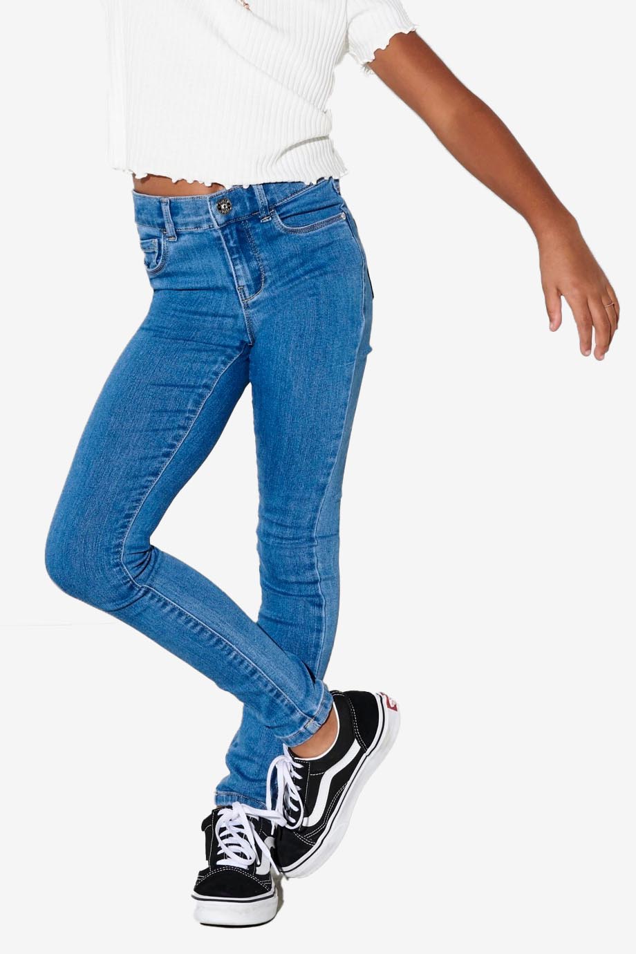 KONRAIN Skinny Fit Jeans - Medium Blue Denim