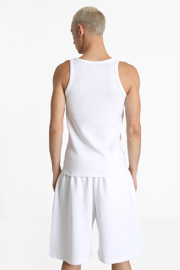 Tanktop mit Waffelstruktur - White