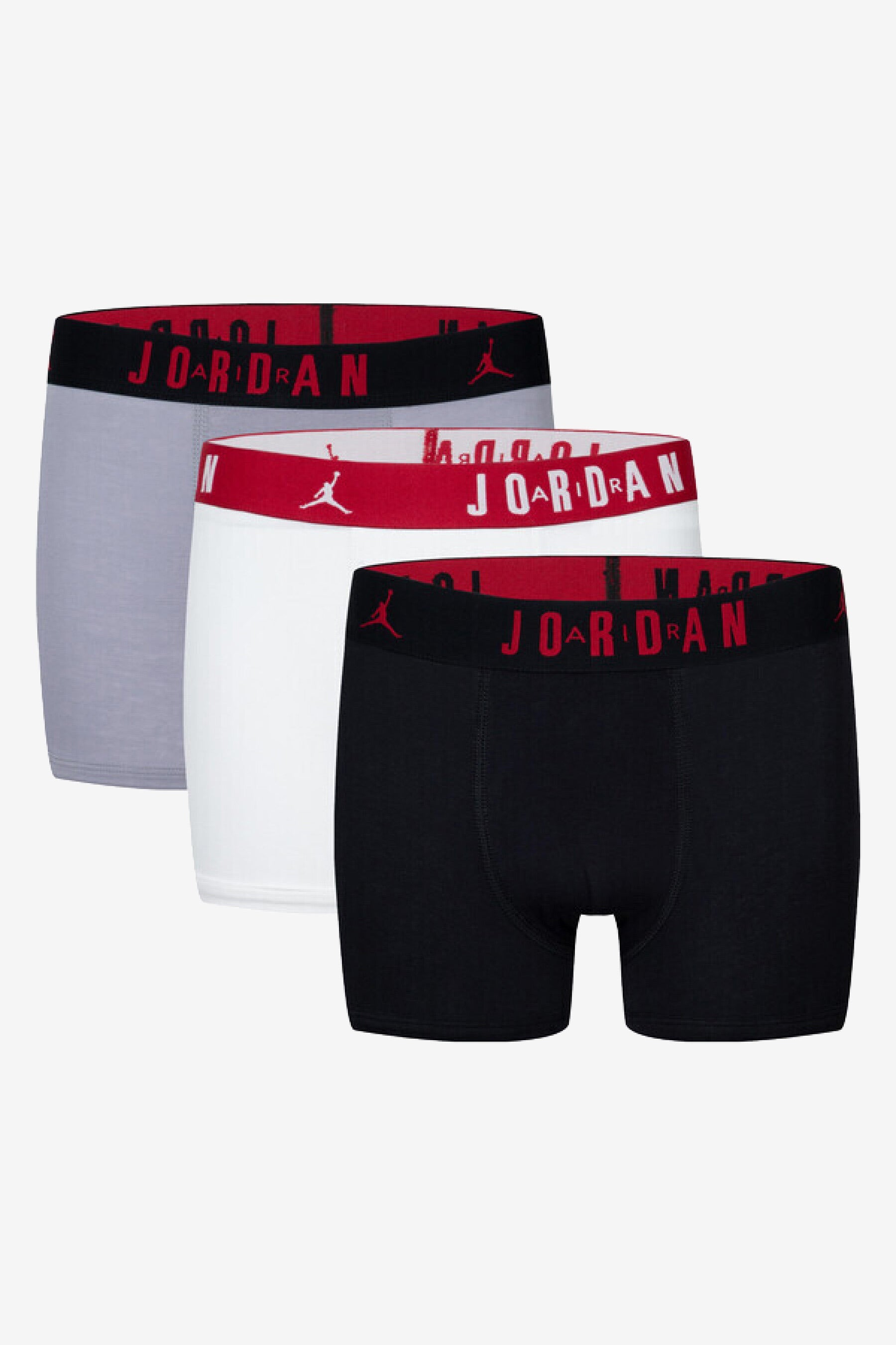 Air Dreierpack Boxershorts - Black + White + Gym Red + Cement Grey