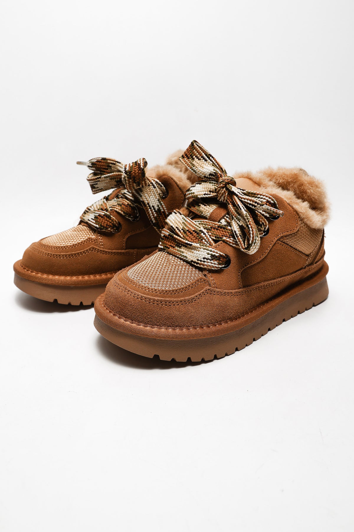 Sneaker gefüttert - Cognac