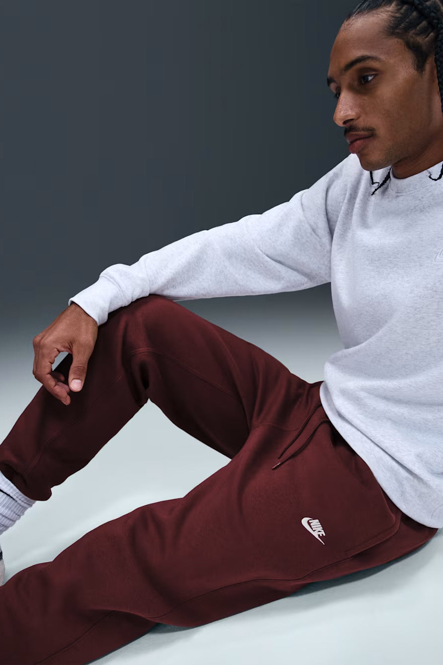 Sportswear Club - Pantaloni da ginnastica in pile - Rosso squadra scuro