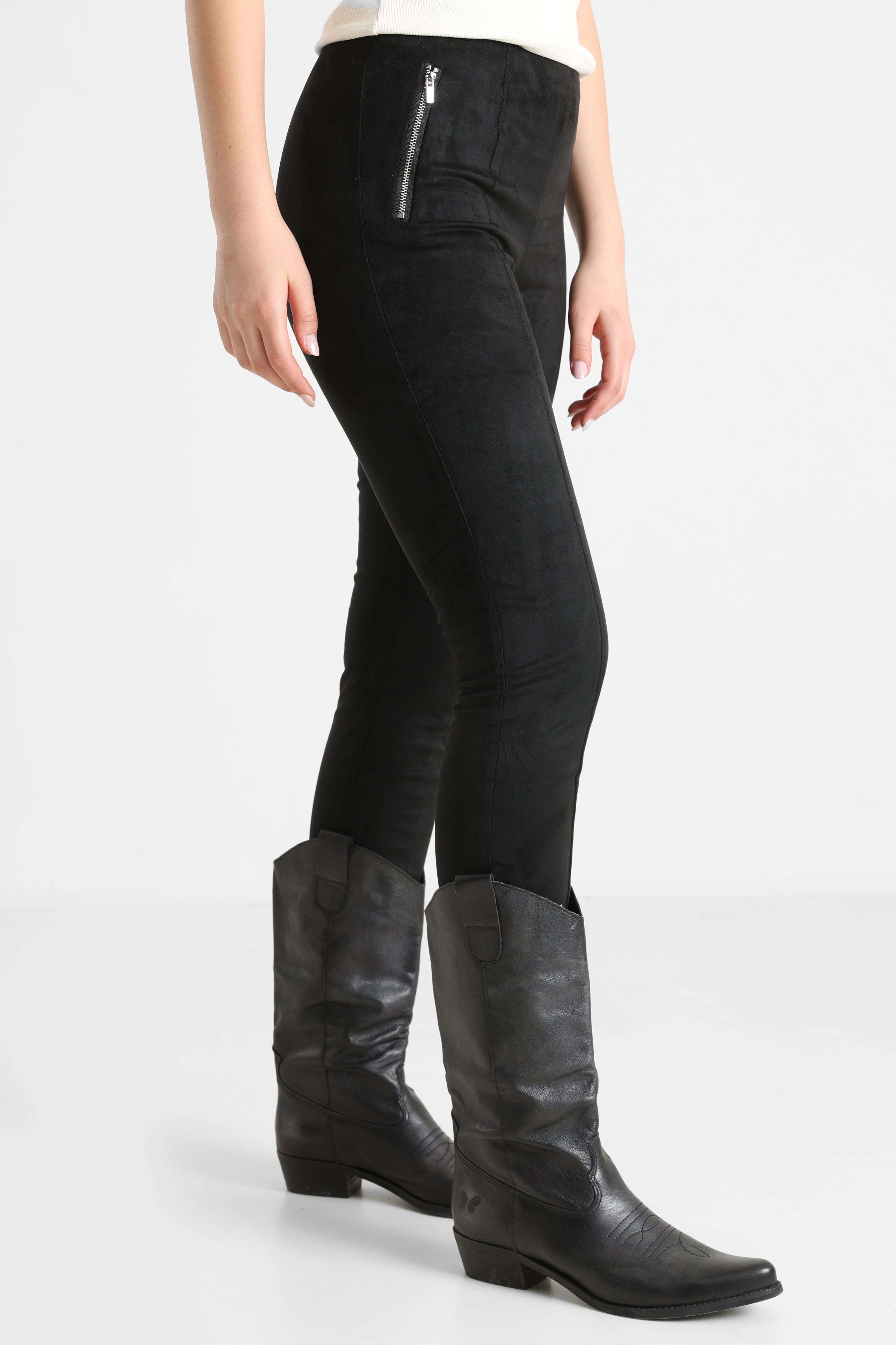 ONLANGALI Leggings made from faux suede - Black