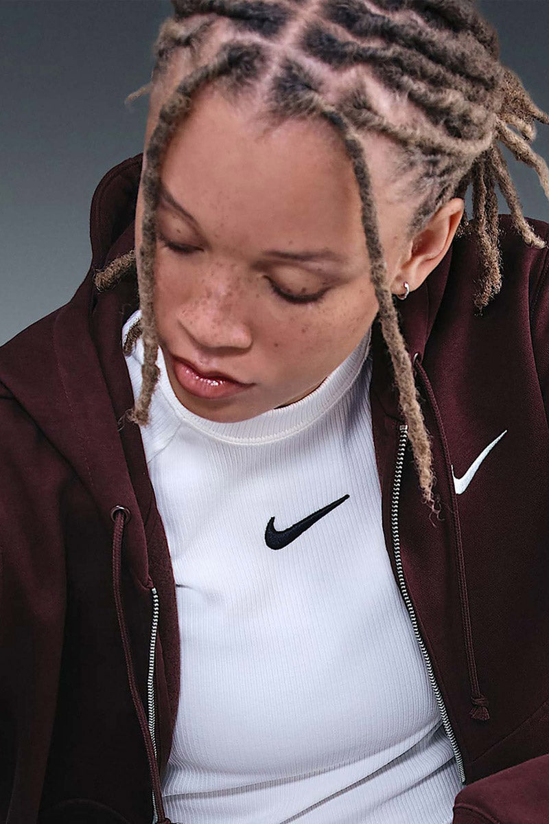 Phoenix Fleece Kapuzensweatjacke - Burgundy Crush