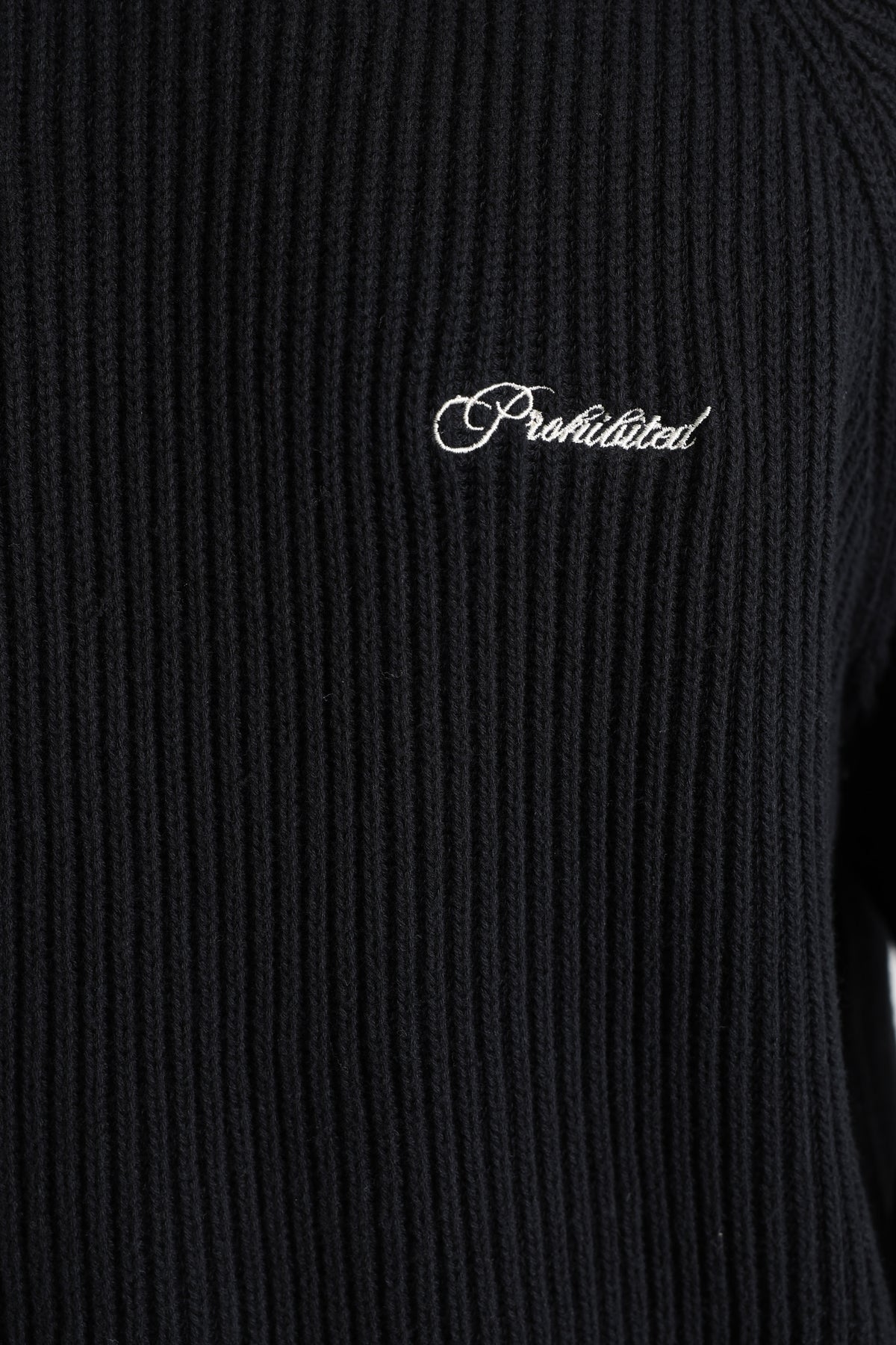 Campus ribbed knit sweater - Black