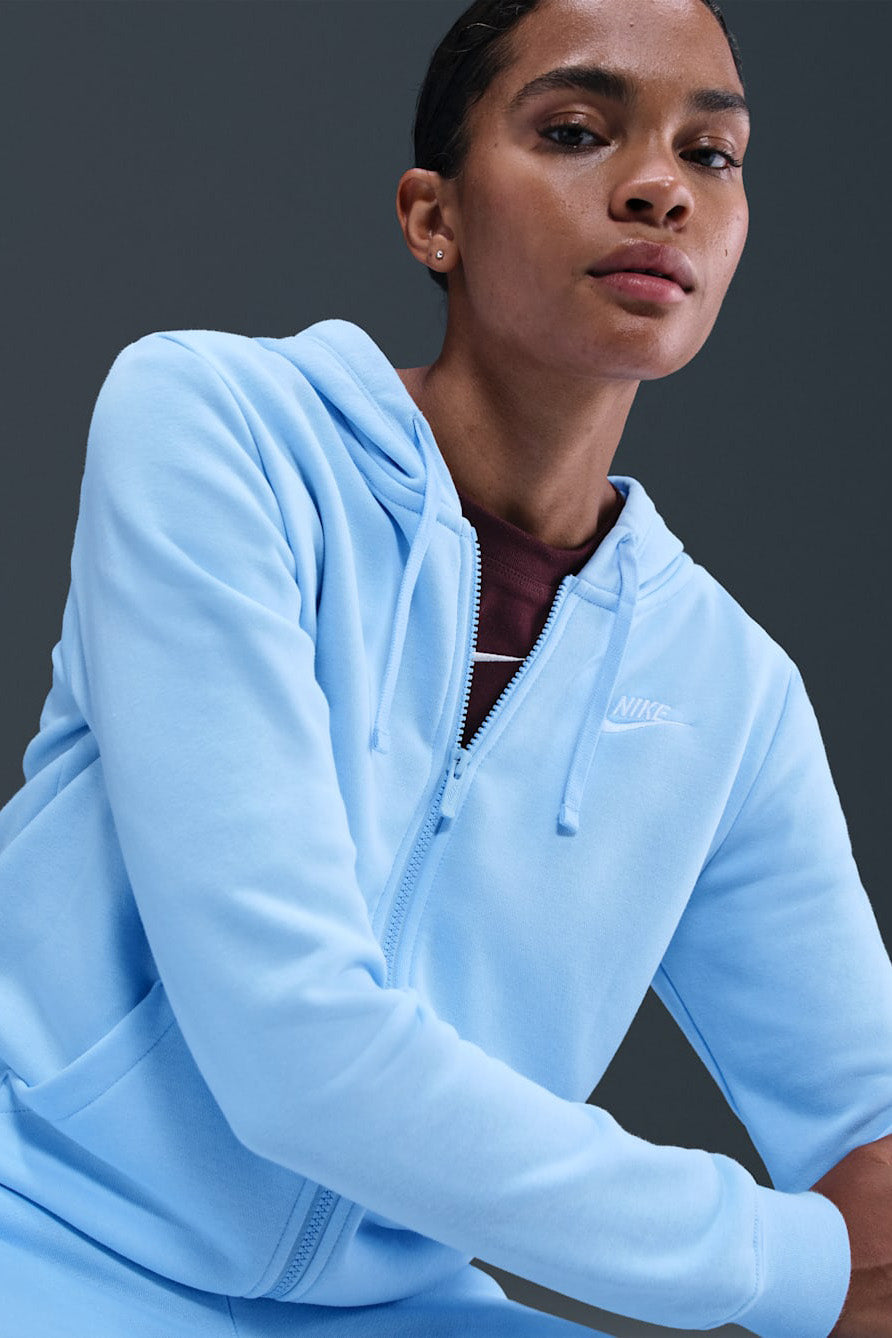 Giacca con cappuccio - Blu Celestino