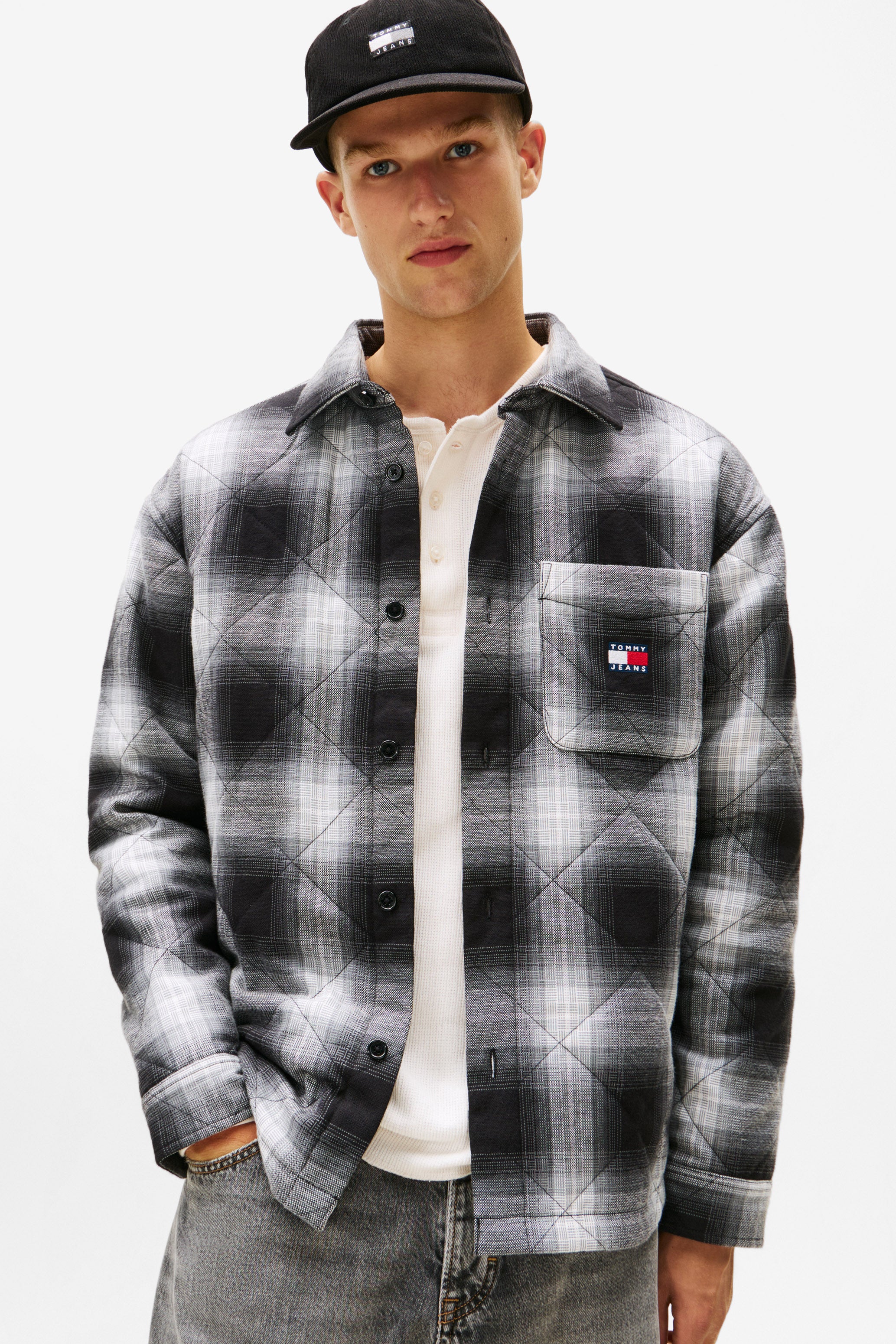 Oveshirt - Black + Check Quilted