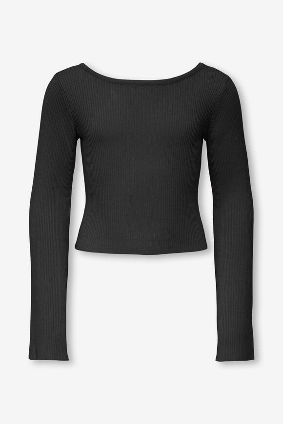KOGNATASJA Ribbed fine knit sweater - Black