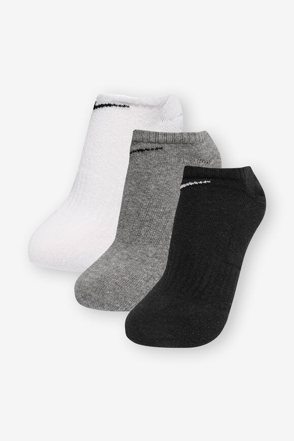 Lot de trois chaussettes - gris chiné + noir + blanc