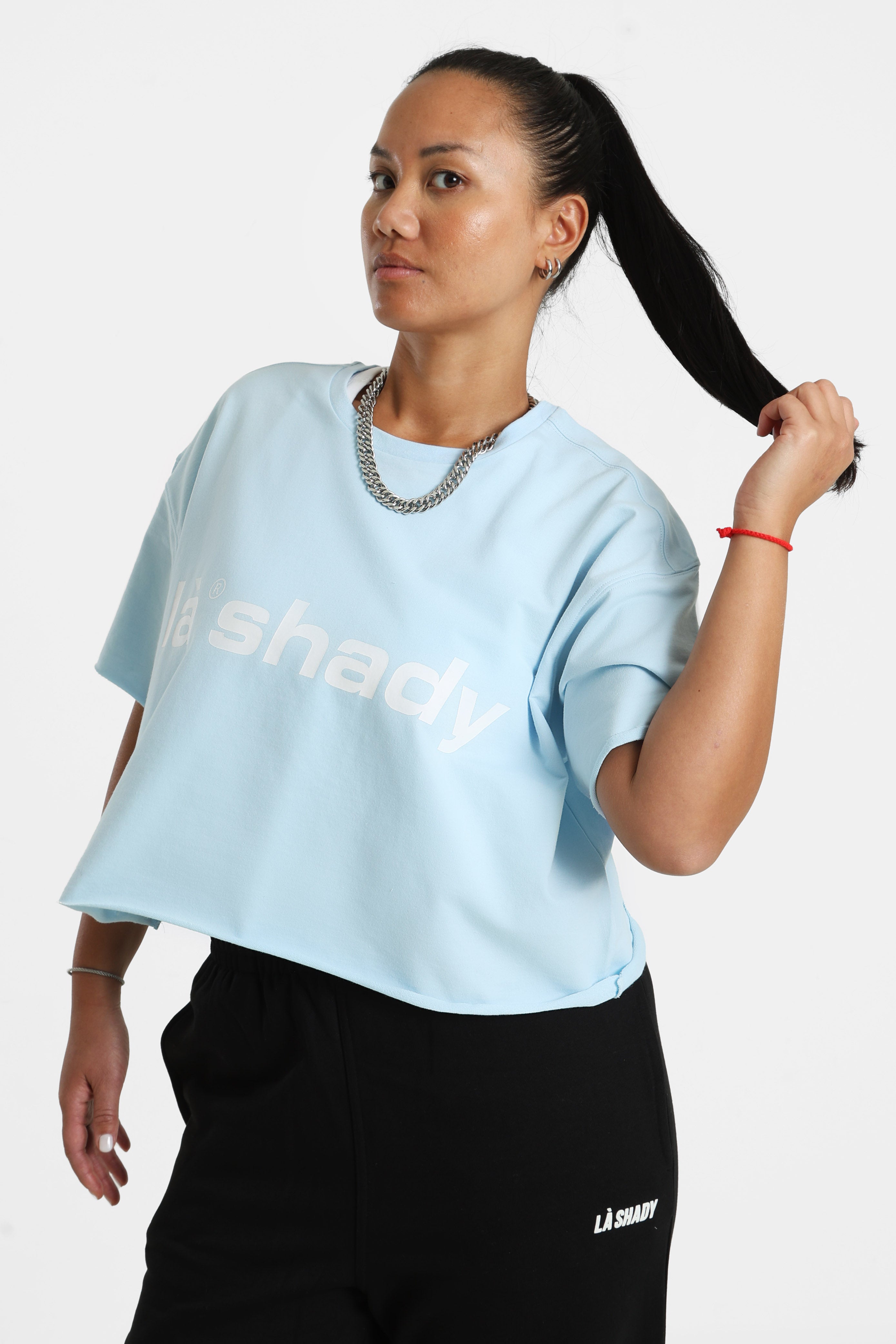 T-shirt ample - Bleu clair