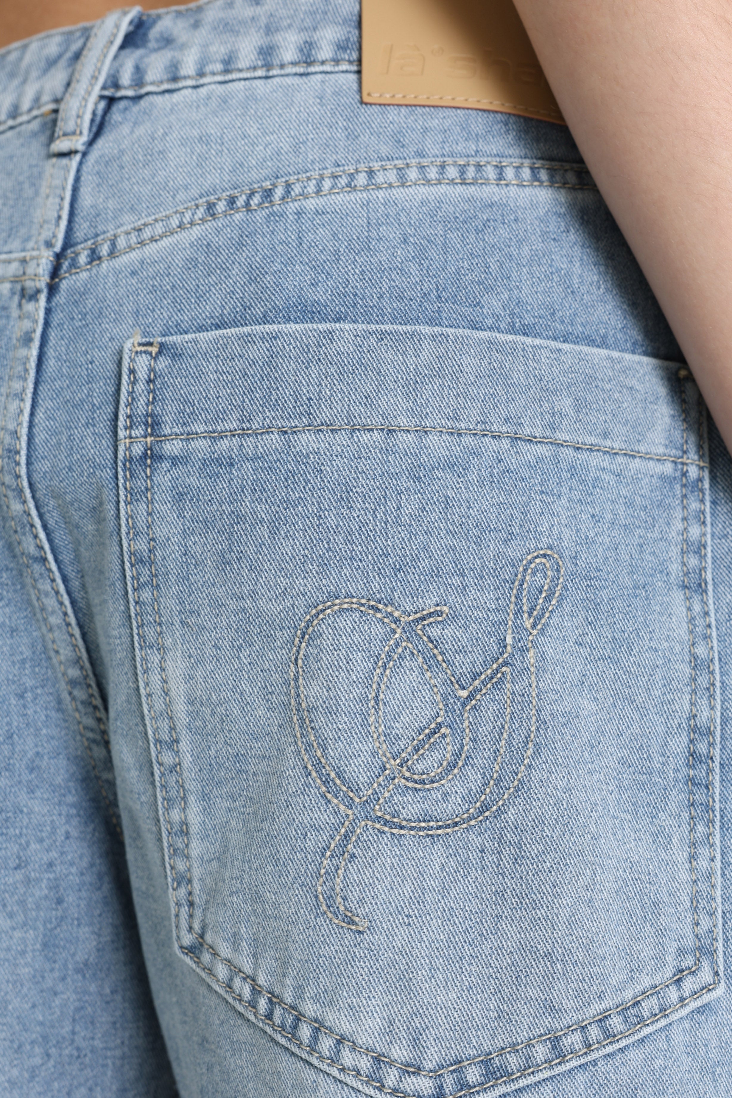 Jeans Bermudashorts - Gewaschen Blau