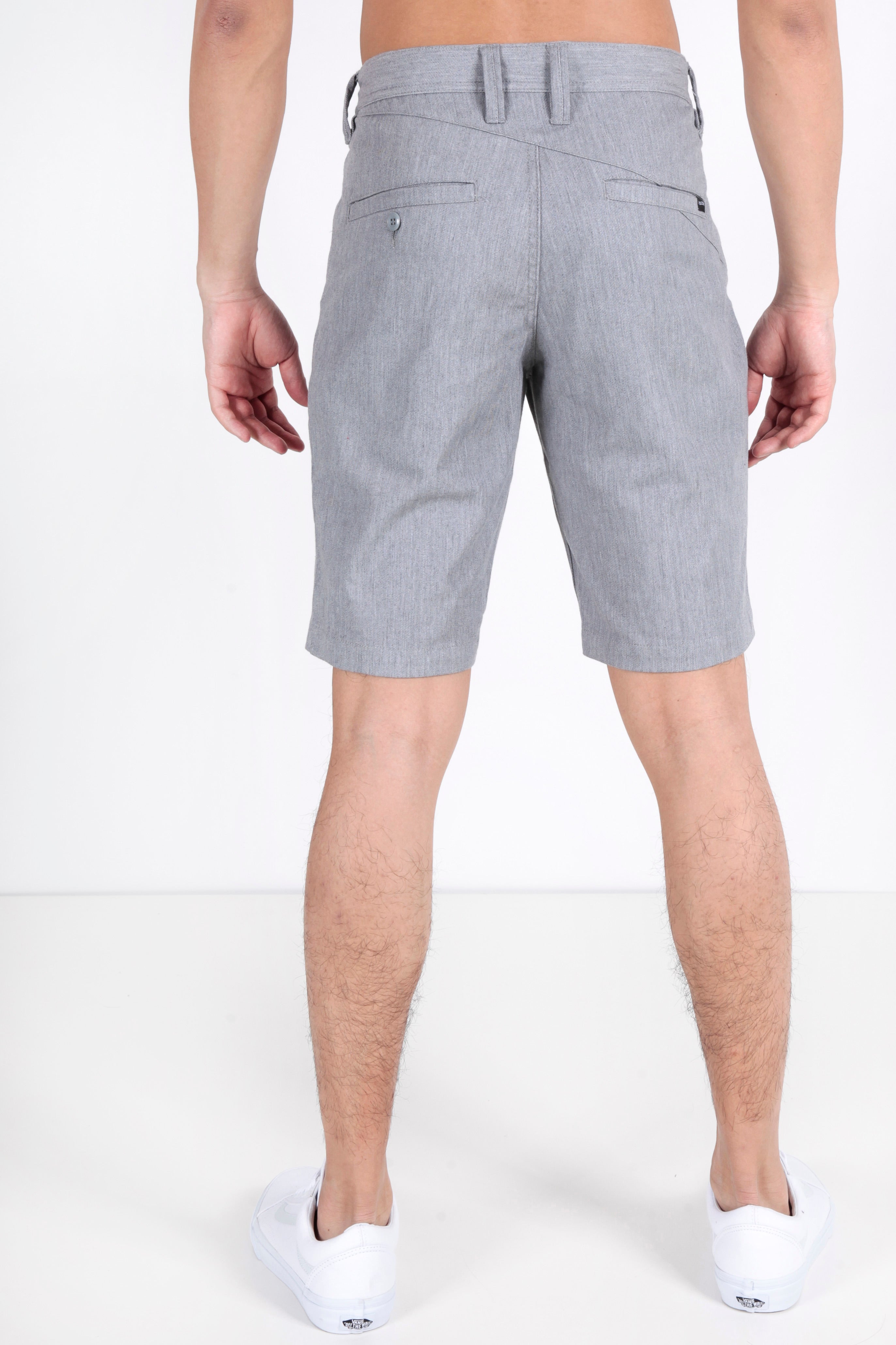 Chino Shorts - Grau meliert