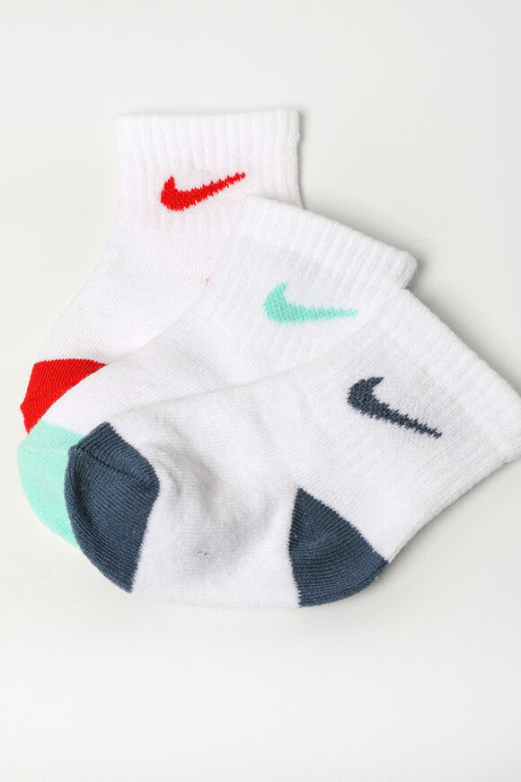 Sechserpack Baby Socken - Weiss + Rot + Grün + Anthrazit + Blau + Gelb