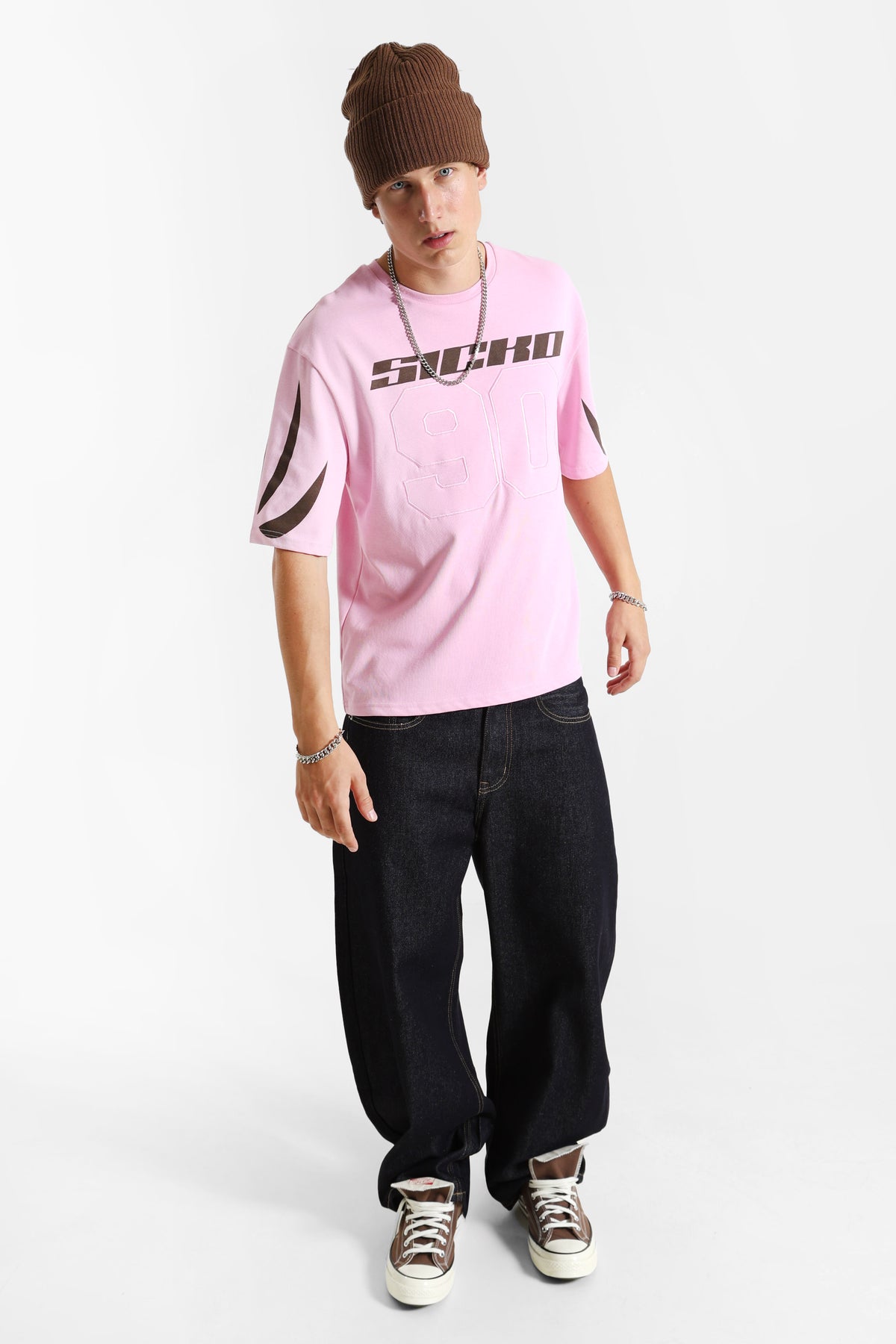 T-Shirt - Pink + Braun