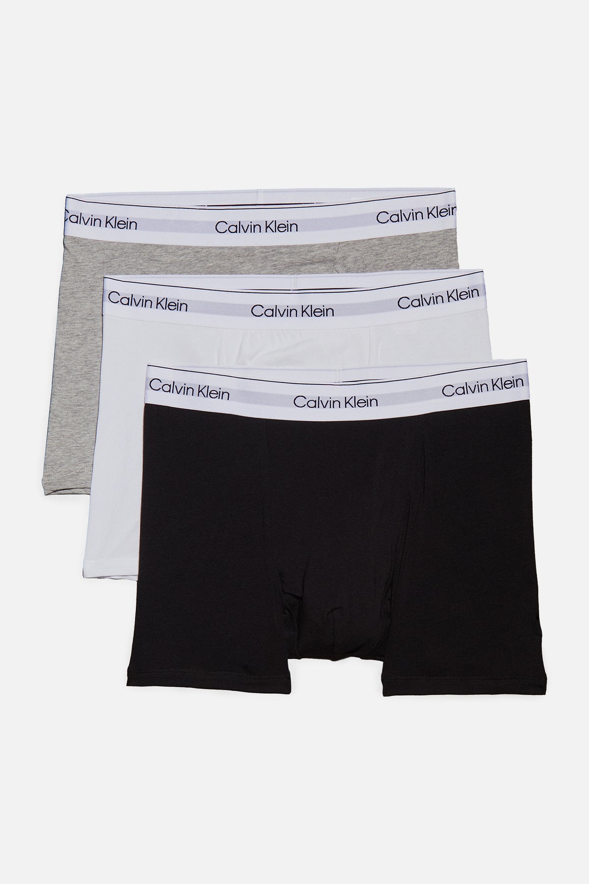 Dreierpack Boxershorts - Grey Heather + Black + White
