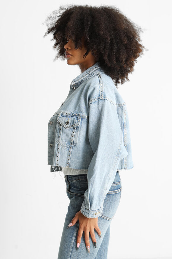 Crop Jeansjacke - Blue