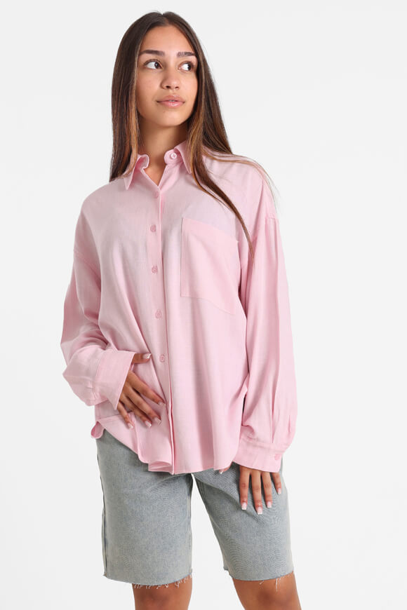 Chemise oversize en lin - Rose