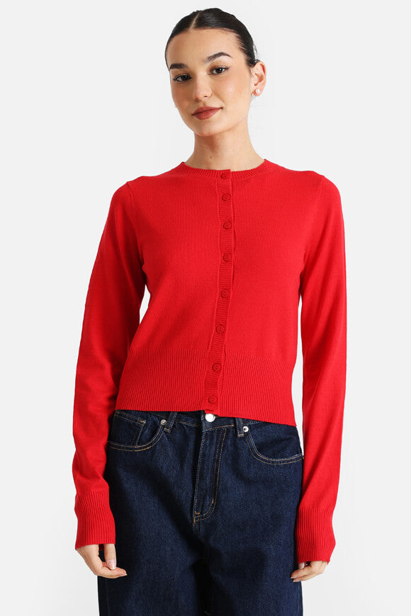 Crop Cardigan - Rot