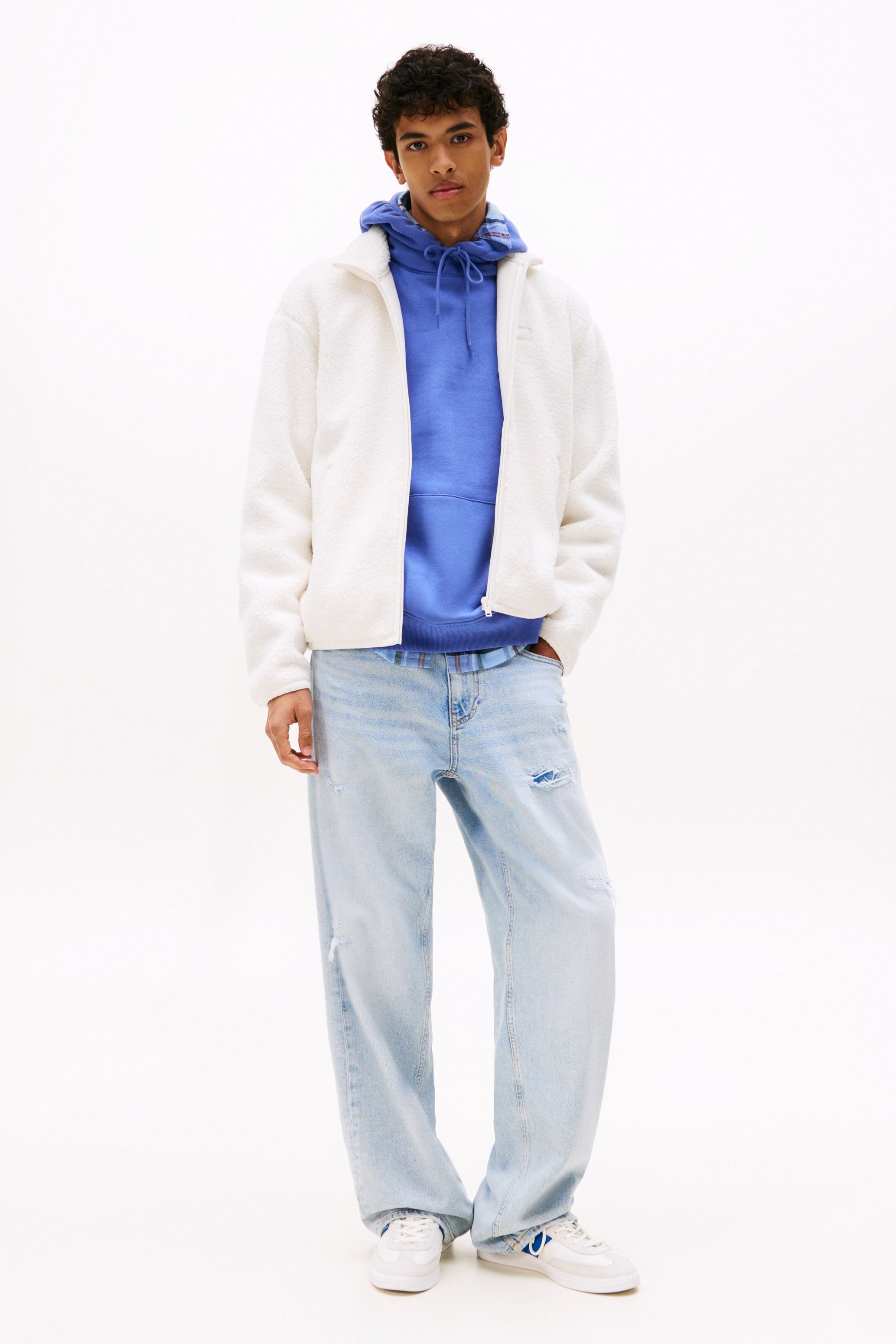 Veste en peluche - Ancient White