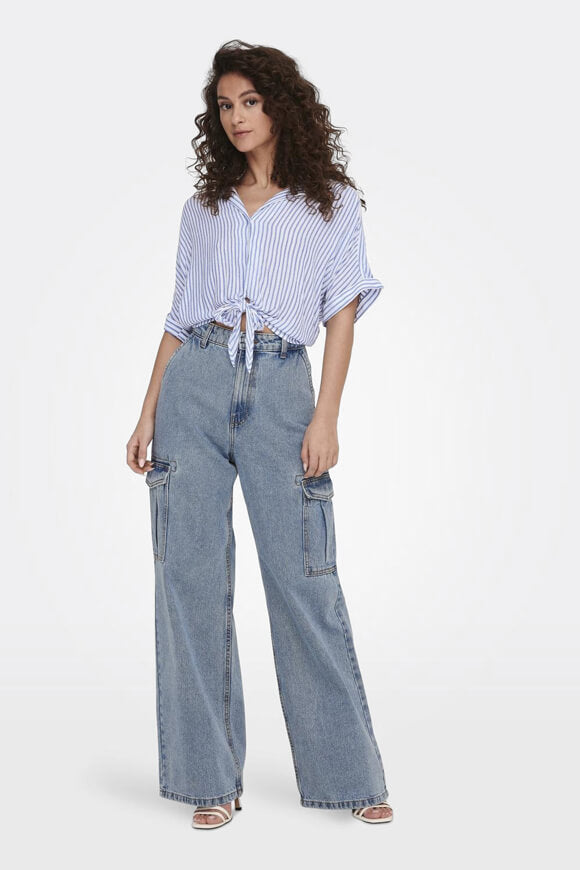 Paula seersucker blouse - Cloud Dancer