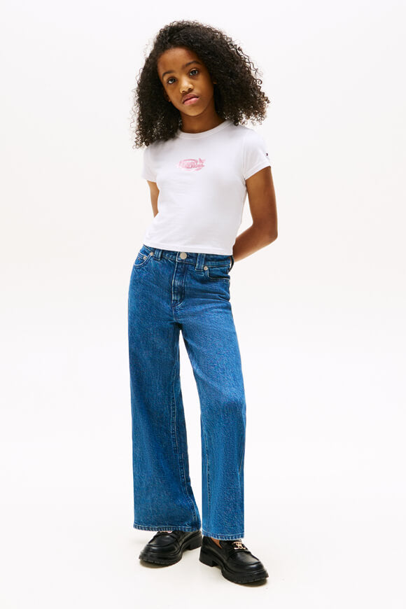 T-shirt Butterfly Crop - Blanc