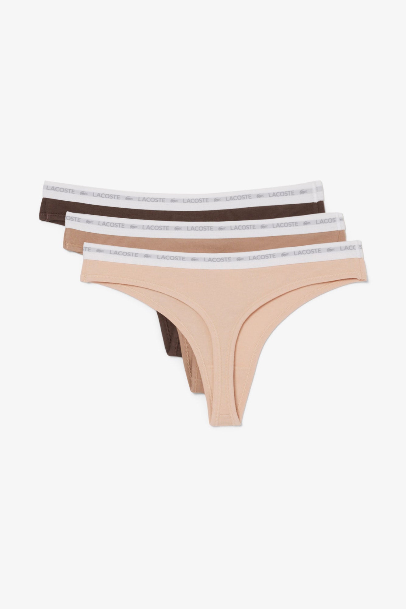 Dreierpack Strings - Beige + Brown