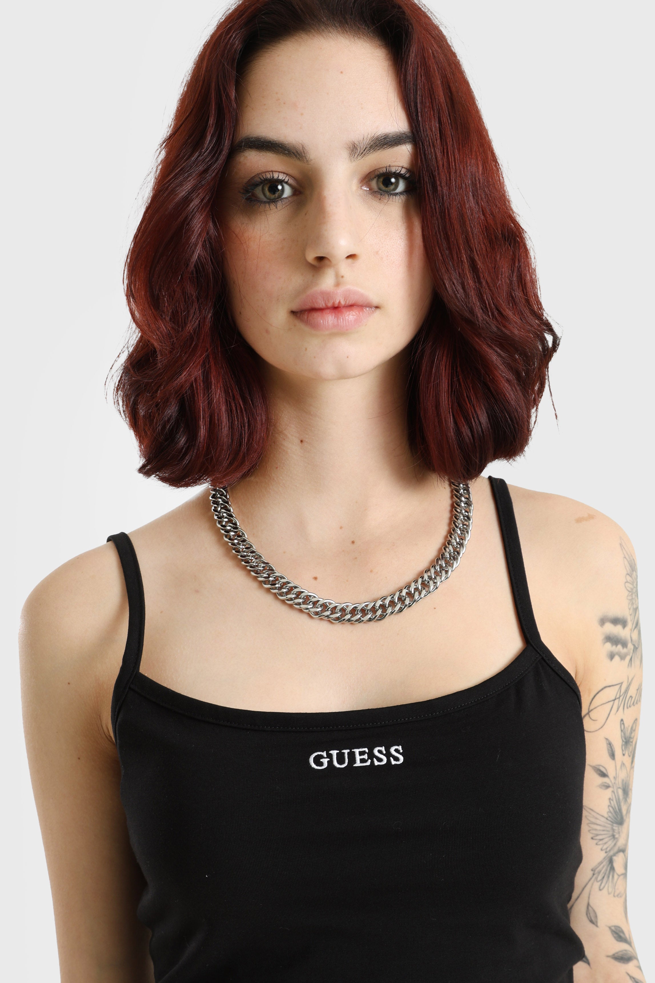 Crop Trägertop - Jet Black