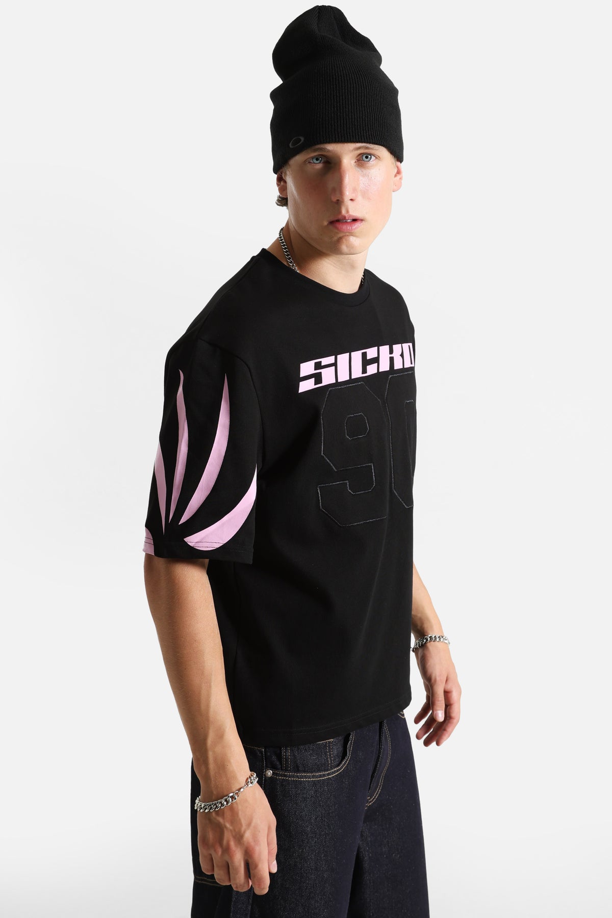 T-Shirt - Schwarz + Rosa