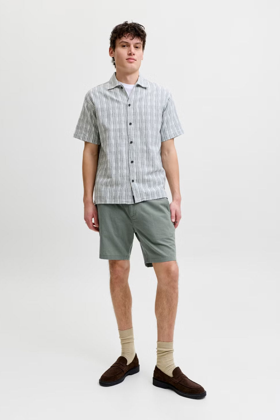 JPSTACE Chino Leinenshorts - Agave Green