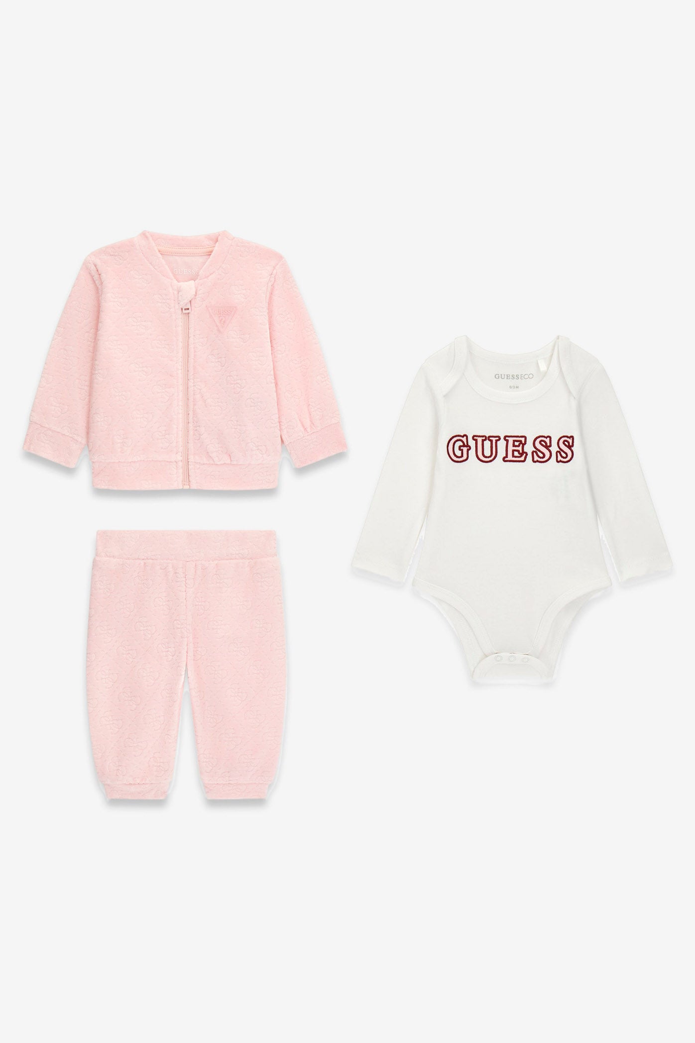 Baby-Set - Light Pink + White