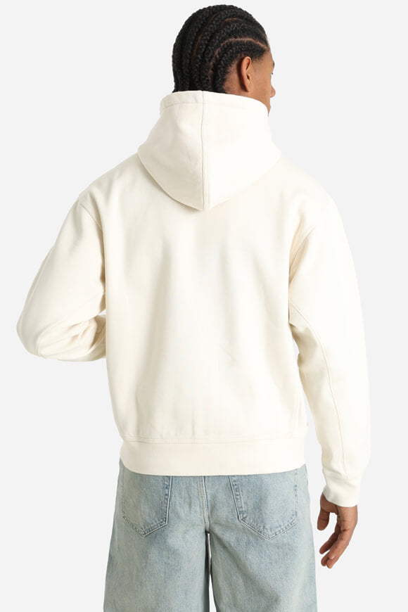 American Script Oversize Kapuzensweatjacke - Natural