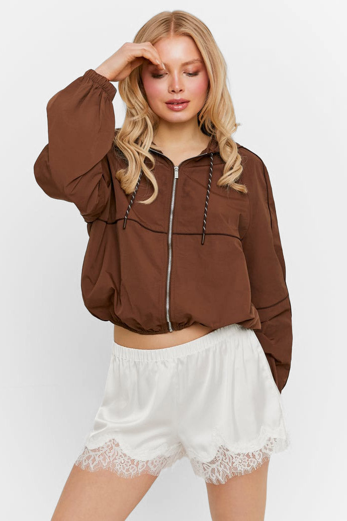 Short satin shorts - White