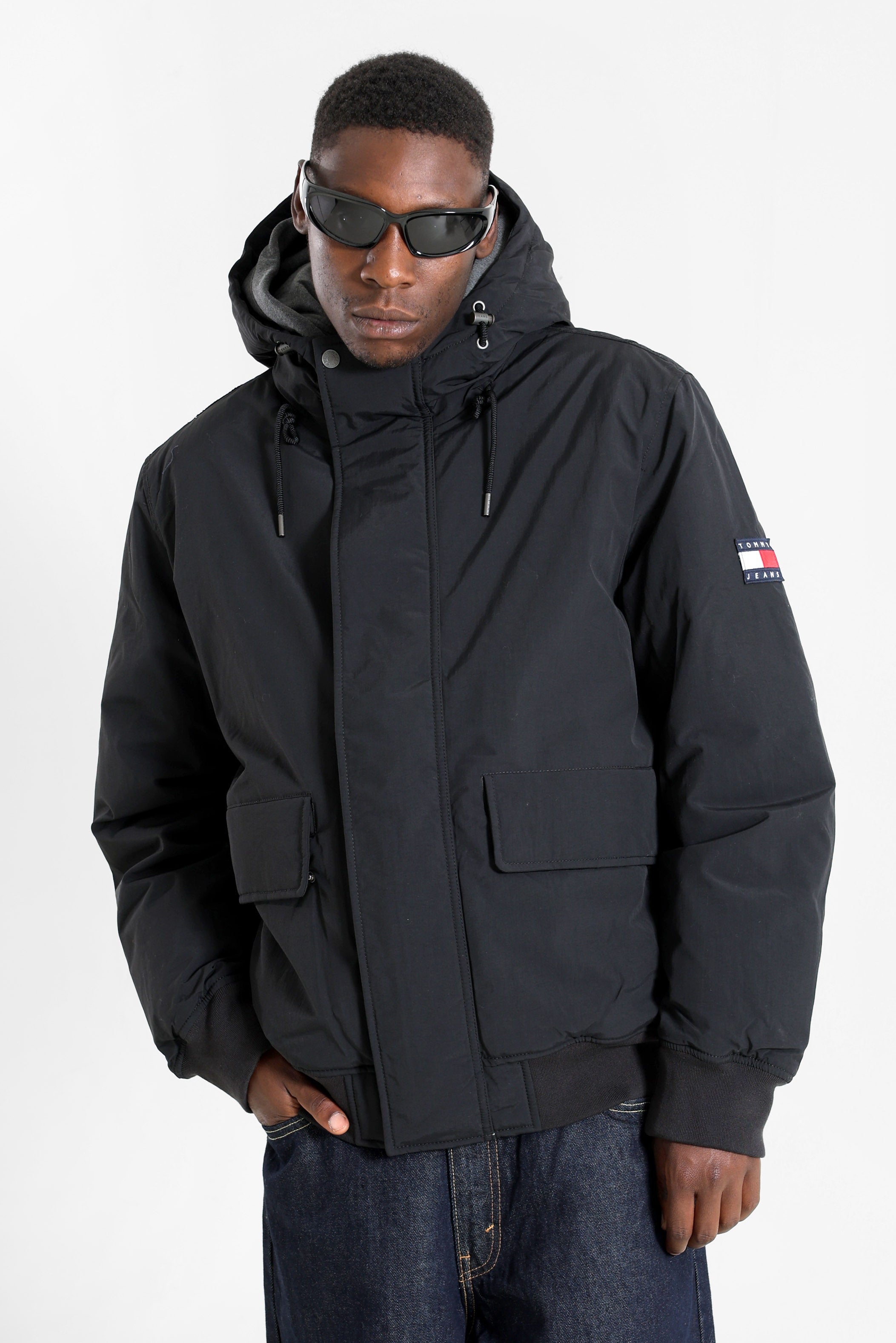 Wattierte Bomberjacke - Black