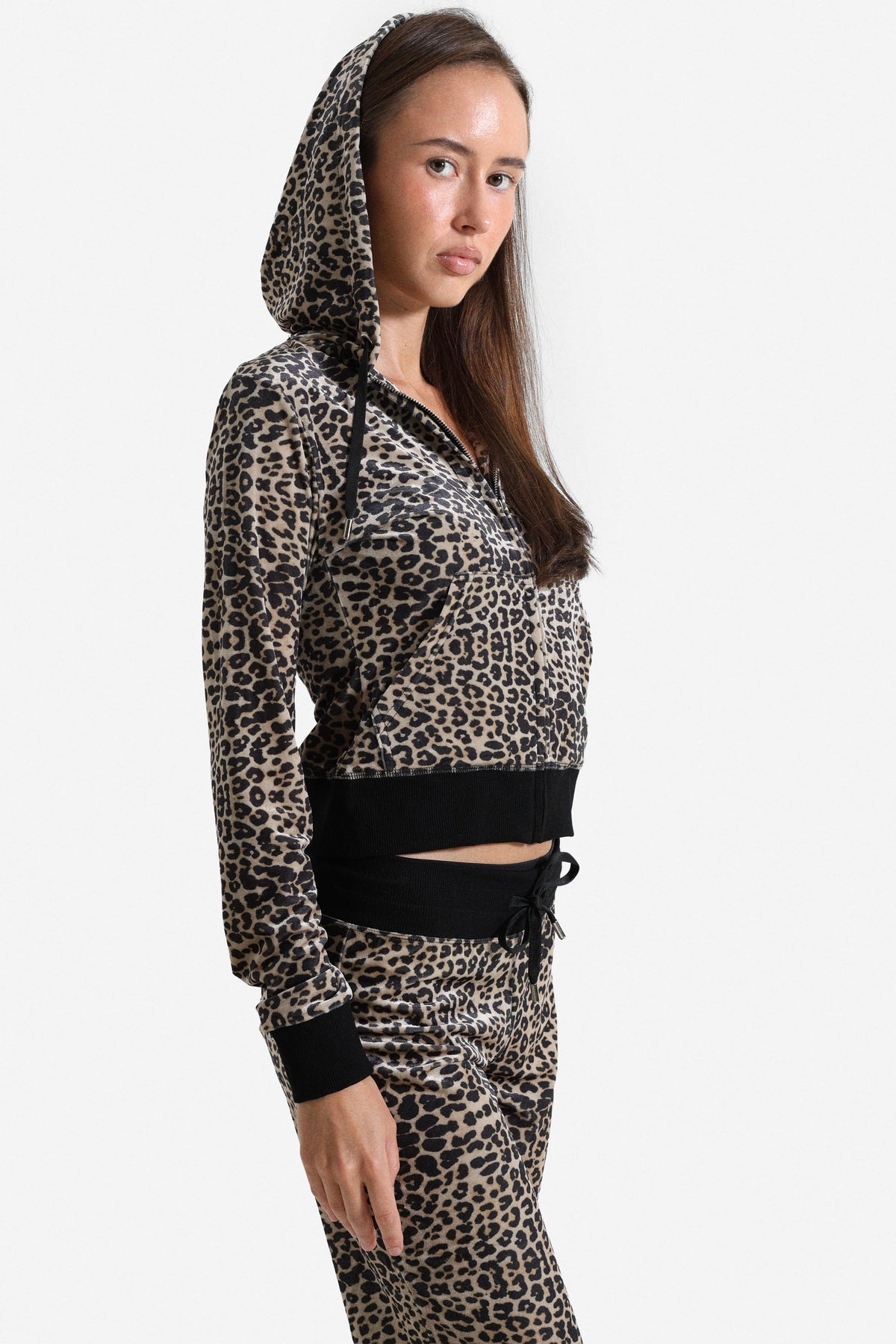 Short velvet jacket - Leopard