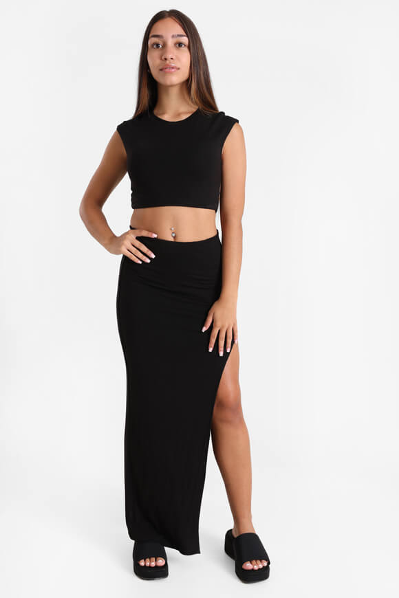 Crop T-Shirt - Schwarz