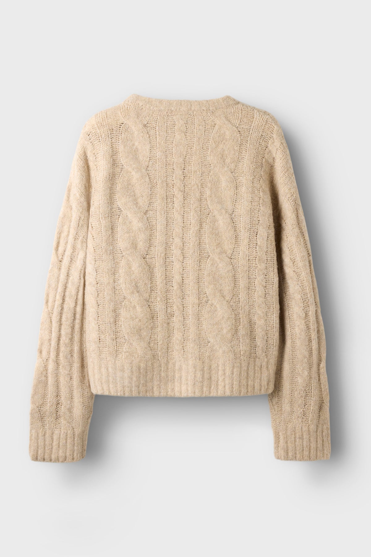 NLFKLEAVECABLE knitted sweater - Oatmeal