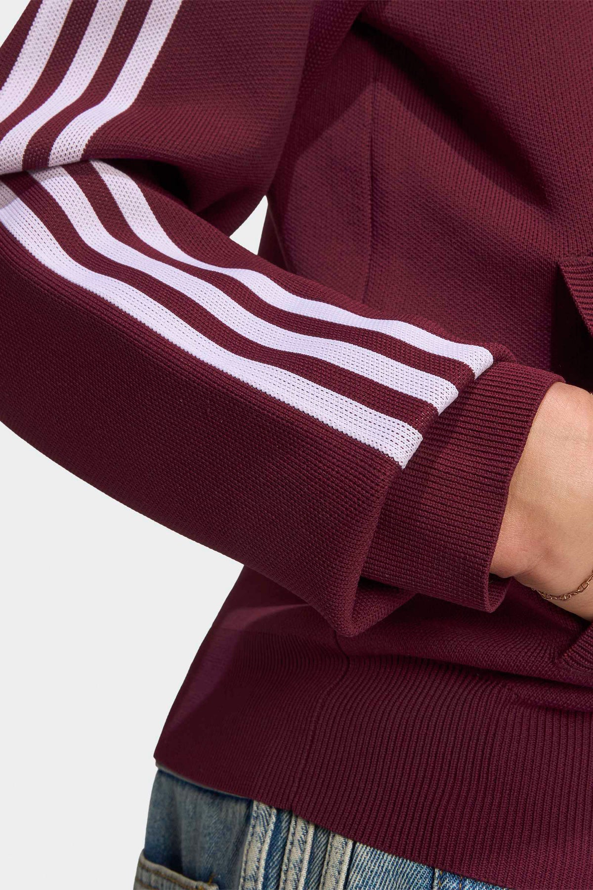 Adilenium Strick-Trainingsjacke - Maroon