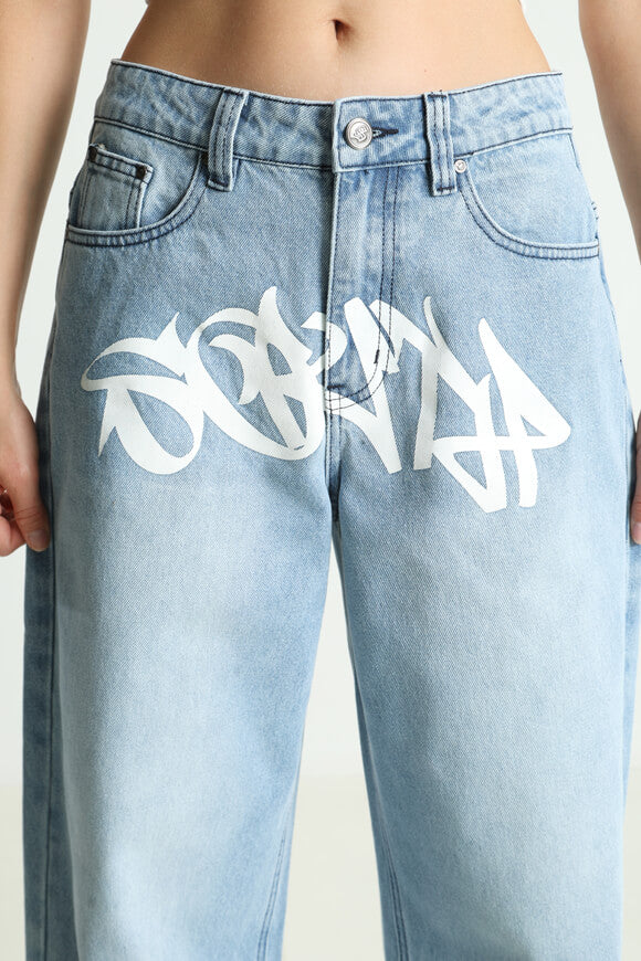 Baggy Jeans - Hellblau Denim