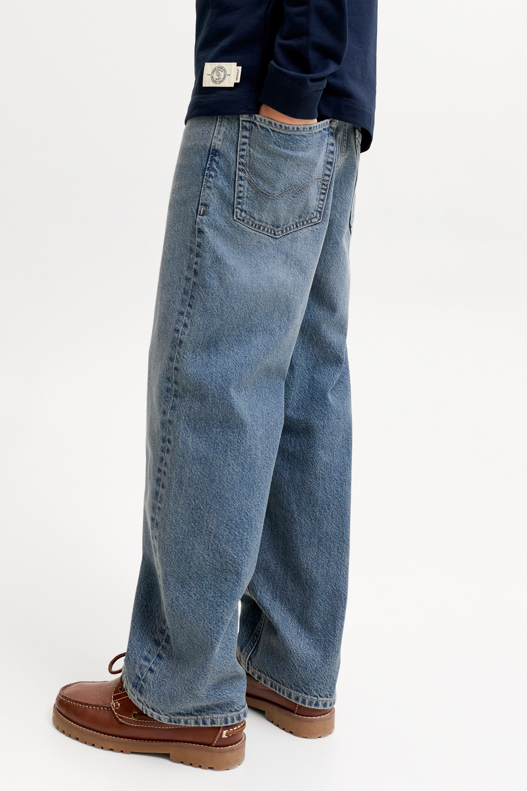 JJIALEX Baggy Fit Jeans - Blue Denim