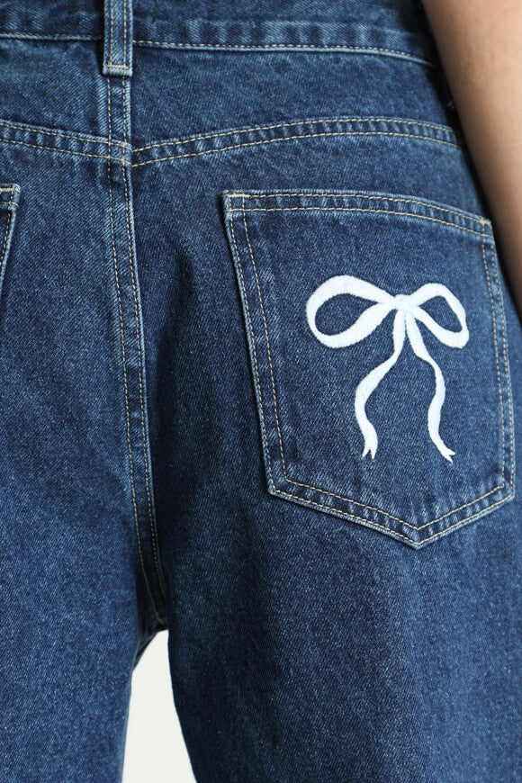 Straight Fit Jeans - Dunkelblau Denim