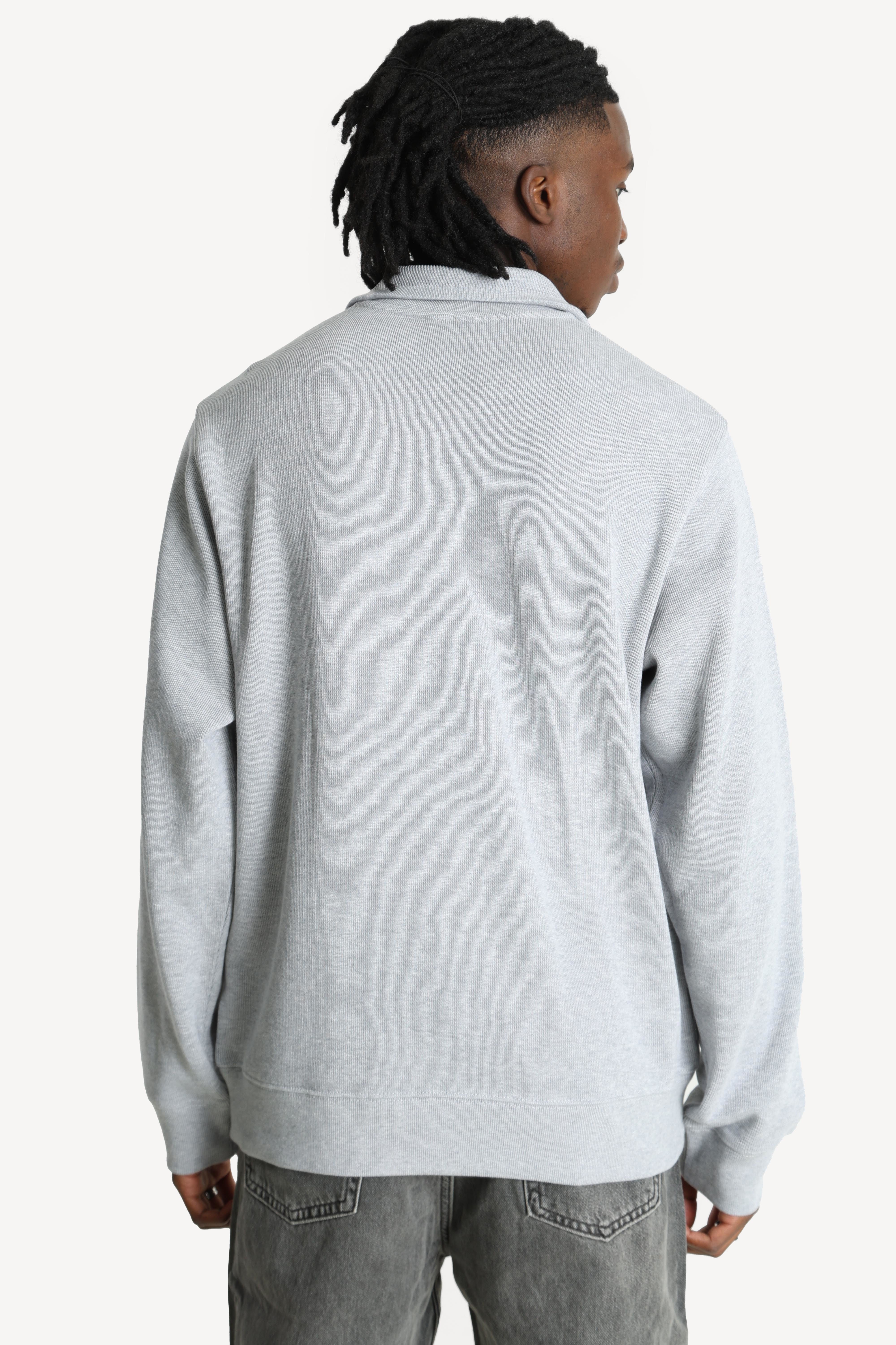Gerippter Feinstrickpullover - Silver Chine