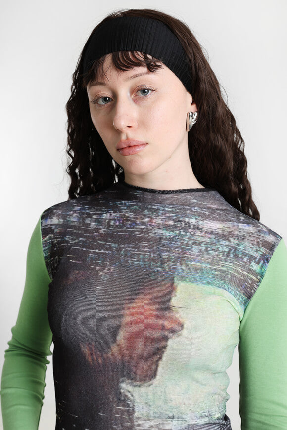 Analogue shirt manches longues en mesh - Multicolor
