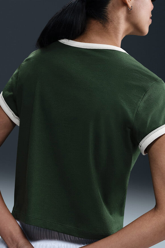 Ringer Crop T-Shirt - Fir
