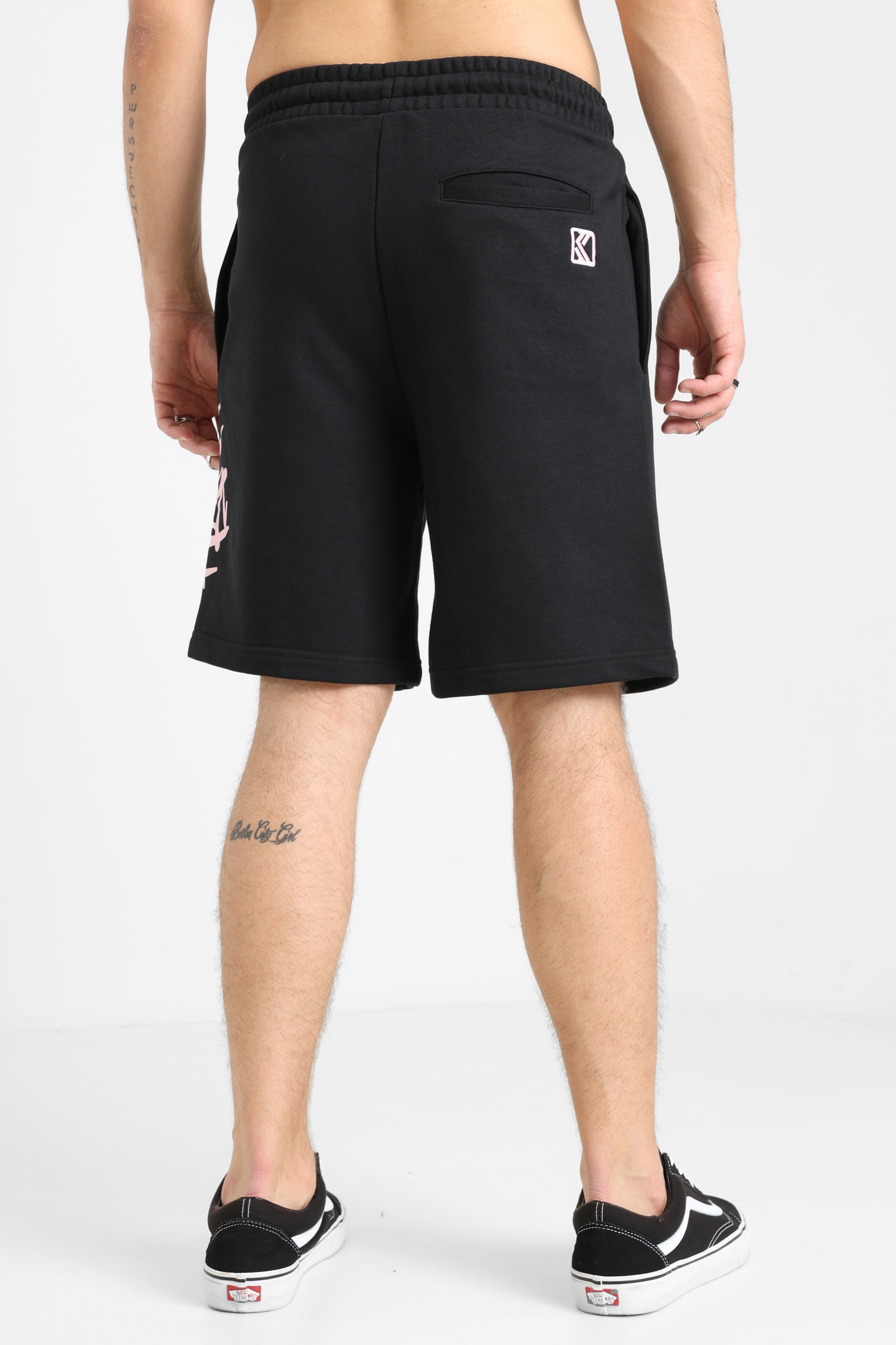 Pantaloncini in felpa - Black + Pink
