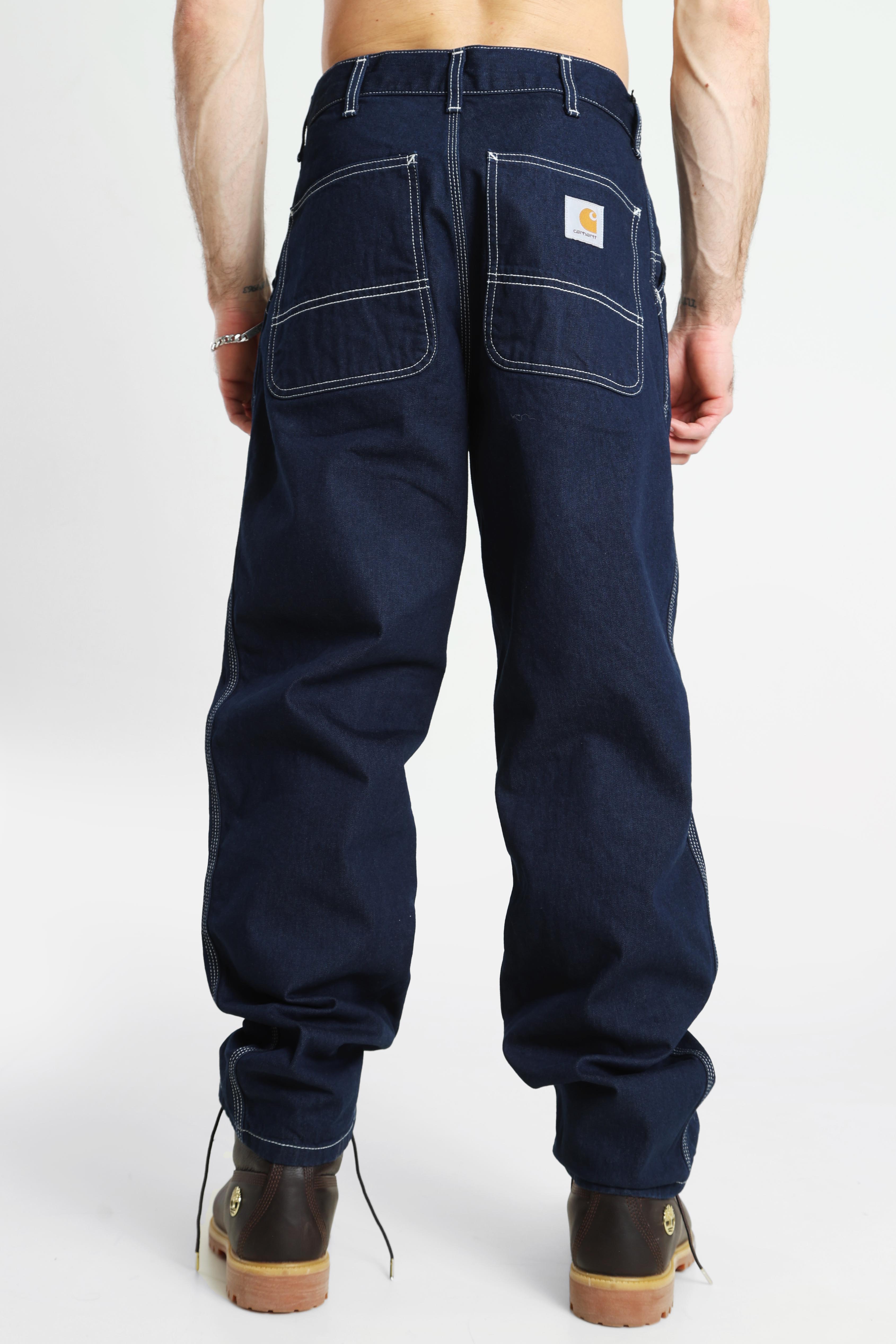 Jeans straight fit rilassati L32 - Blu One Wash